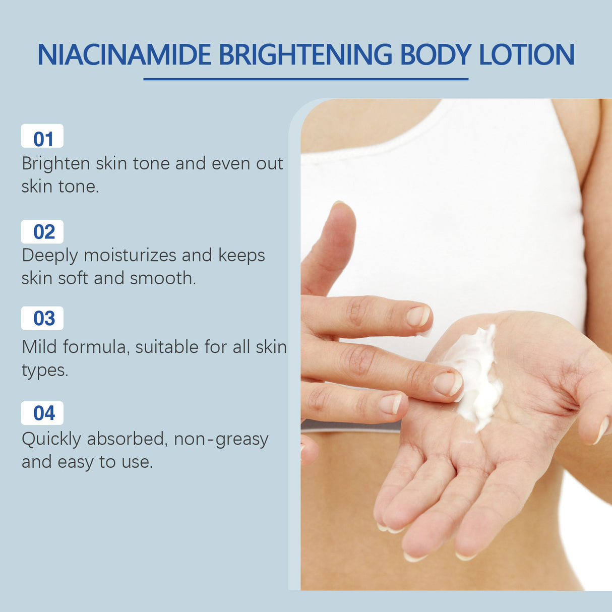Niacinamide Body Lotion Gentle Hydrating Lotion Moisturizing And Soothing Dry Home Body Lotion
