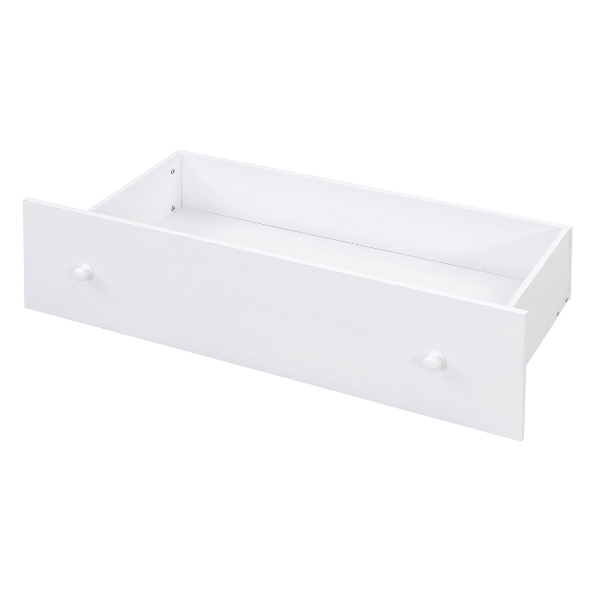 L-shaped Space-Saving Twin Loft and Twin Platform Bed with 7 Drawers and Full Guardrails(WHITE) - V.I.P Digital Presence