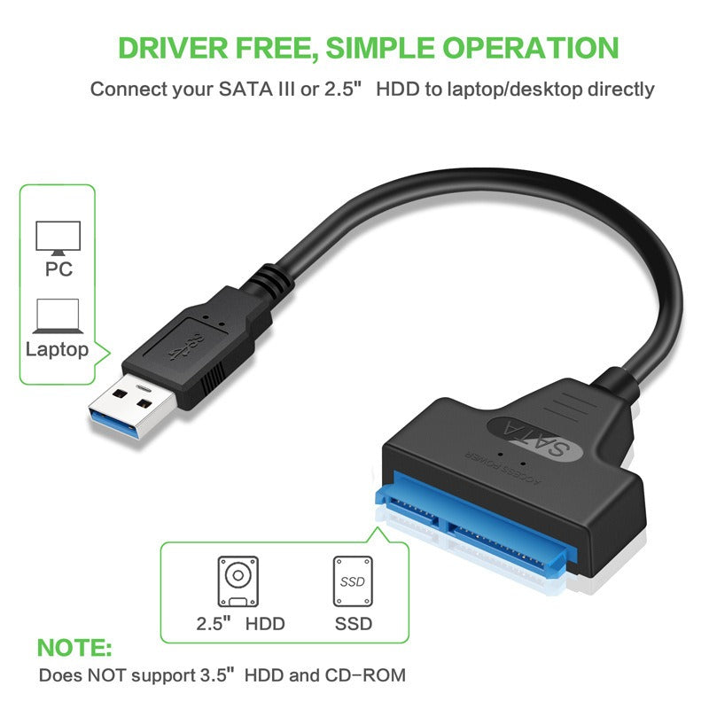 SATA Easy Drive Cable 2.5-inch Hard Disk Cable USB3.0 to SATA Easy Drive Cable SATAIII - V.I.P Digital Presence