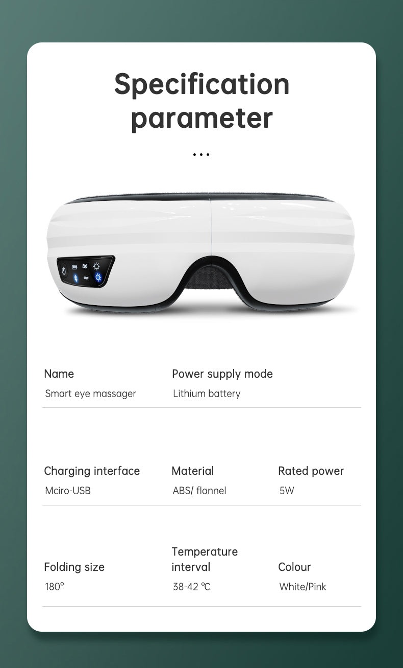 Eye Massager Air Pressure Vibration Eye Protector Bluetooth Eye Massage Relax Migraines Relief Improve Sleep - V.I.P Digital Presence