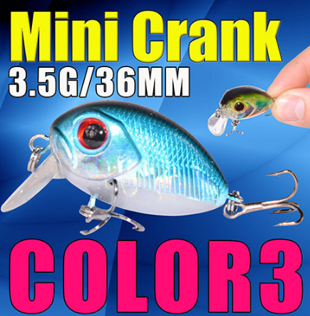 AFISHLURE 36mm 3.5g Crank Bait Hard Plastic Artificial Fishing Lure Fake carp Pesca Wobbler Leurre Peche Isca