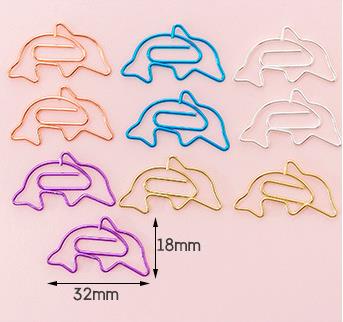 10 pcs/pack cute Cactus star Ice Cream Mini Paper Clips Kawaii Stationery Metal Clear Binder Clips Photos Tickets Notes Letter