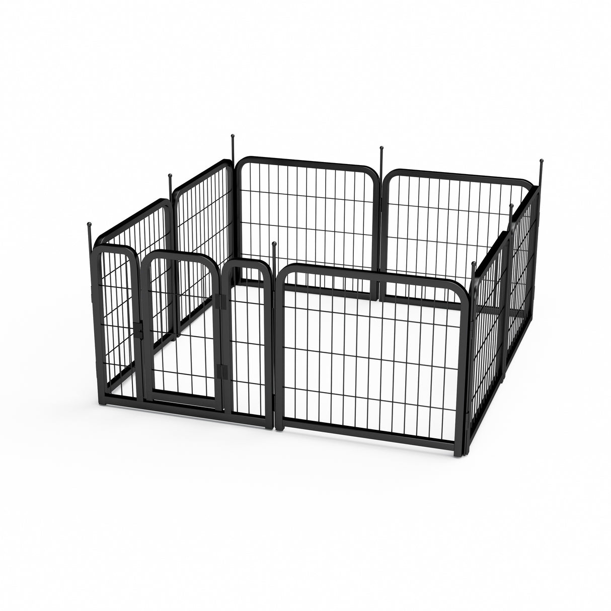 8-panel dog fence, 24 inch small dog pet fence, portable indoor pet game fence. Black, 22.2 inches wide x 23.6 inches high. - V.I.P Digital Presence