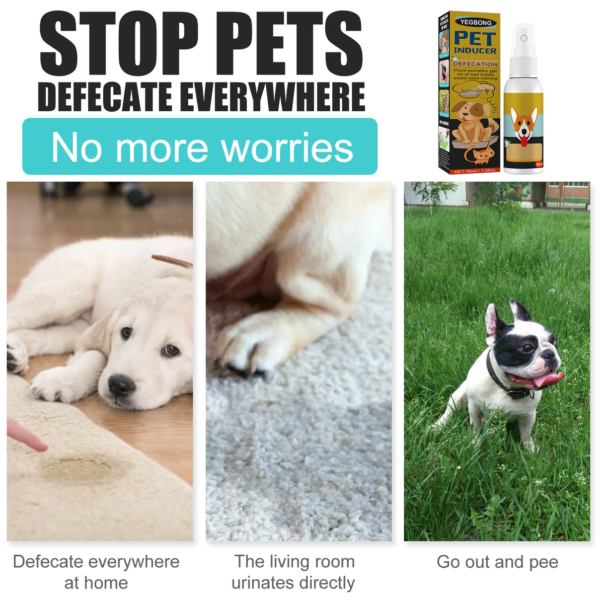 Pet Defecation Locator Spray, Pet Poop Location Pet Cats And Dogs Locate Defecation Inducers - V.I.P Digital Presence
