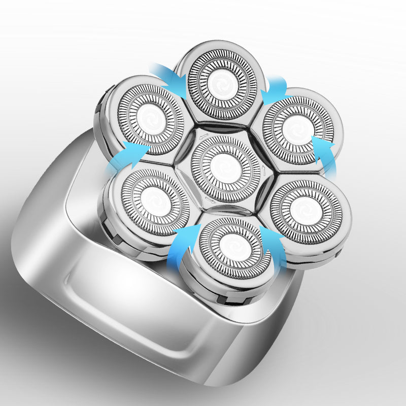 New Wireless Rechargeable Shaver 7 Heads 7D Shaving Haircut Razor Multifunctional - V.I.P Digital Presence