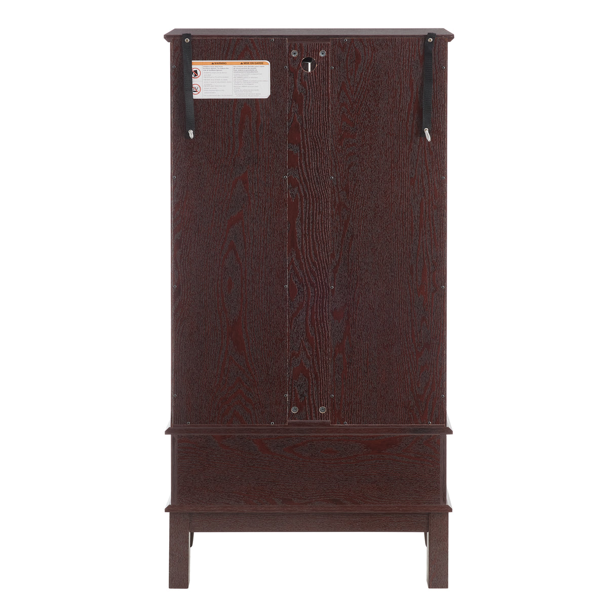 Curio cabinet lighting glass cabinet with adjustable glass frame, 2 doors and 1 drawer with light bulb, dark cherry color - V.I.P Digital Presence