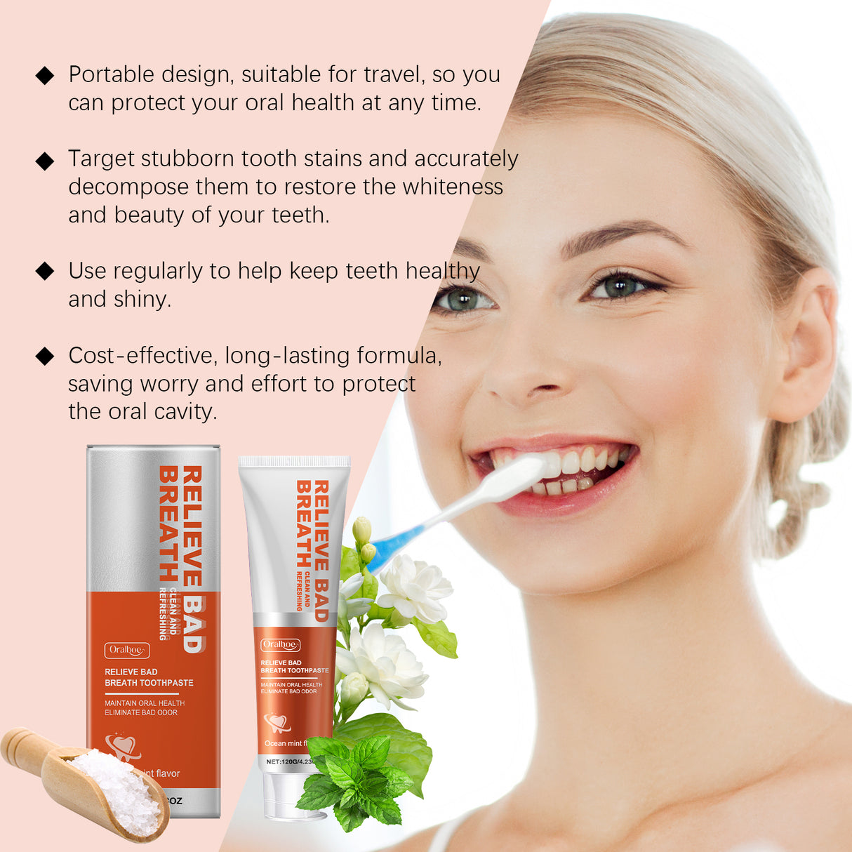 Clean Toothpaste Gentle Clean Care Teeth Bright Fresh Mint Oral Care Toothpaste - V.I.P Digital Presence