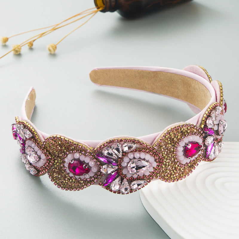 Hair Hoop Fashion Retro Baroque Crystal Head Hoop Korean High-End Hair Accessories Korean Version Of The Hair Cave - V.I.P Digital Presence