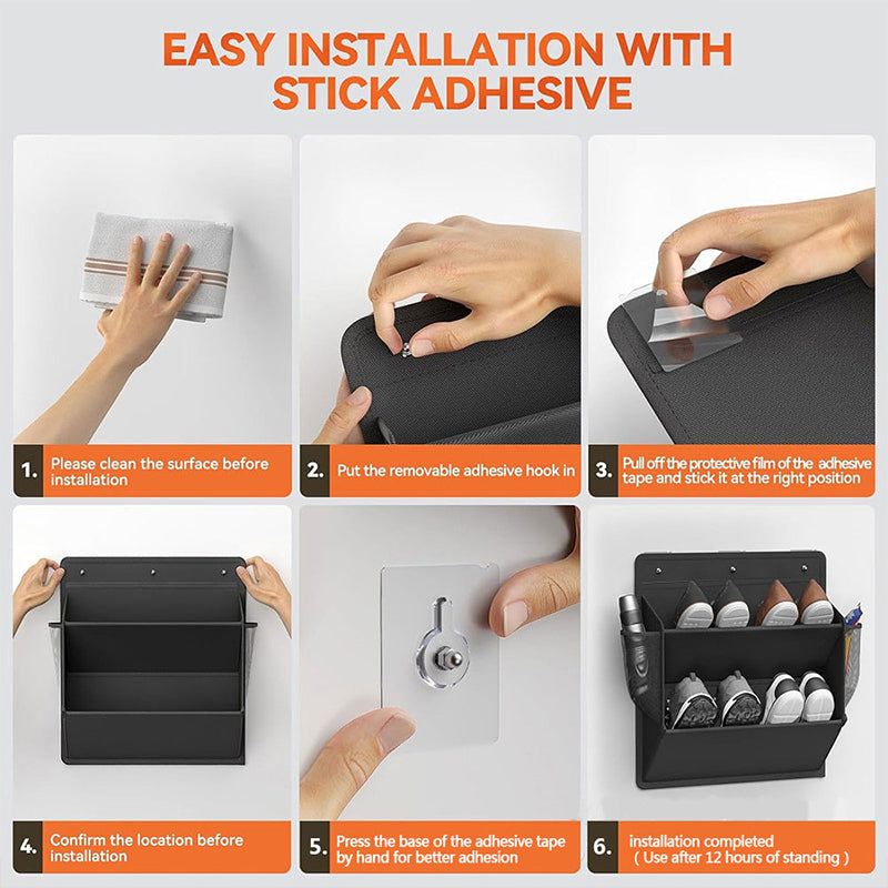 RV shoe storage (adhesive), over-door rack with deep pockets – for motorhomes, narrow wardrobes, 1 piece - V.I.P Digital Presence