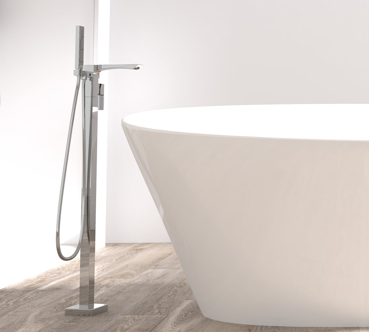 Single Handle Floor Mounted Freestanding Tub Filler - V.I.P Digital Presence