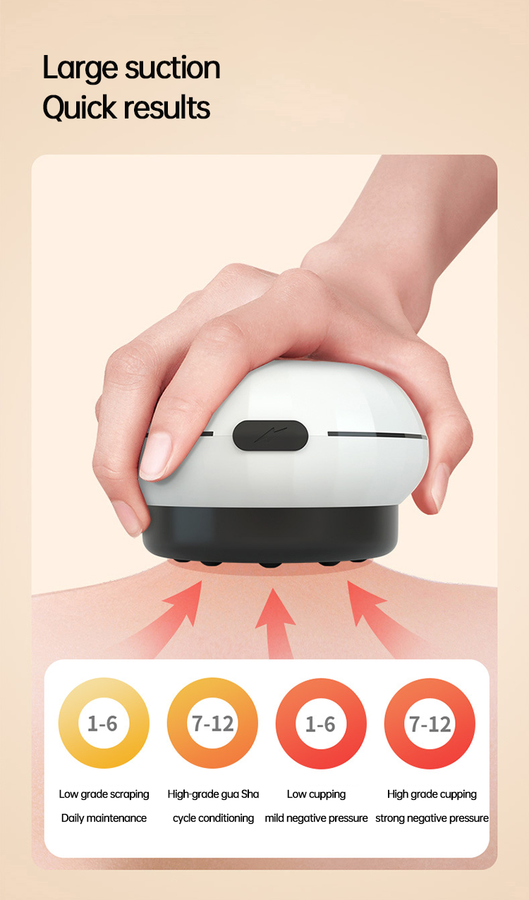 12 Levels Electric Intelligent Scraping Cupping Device Household Wireless Cup Instrument Painless Dredge Meridians Health Care - V.I.P Digital Presence