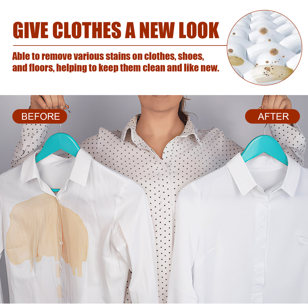 Fabric Rust Stain Remover, Clothes Decontamination Mild Cleaning Agent For Stubborn Oil Stains And Yellow Mildew Spots - V.I.P Digital Presence