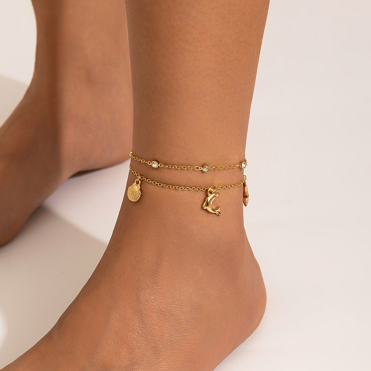 Beach Anklet Star Butterfly Chain Imitation Pearl Foot Chain Ocean Wind Shell Dolphin Foot Jewelry - V.I.P Digital Presence