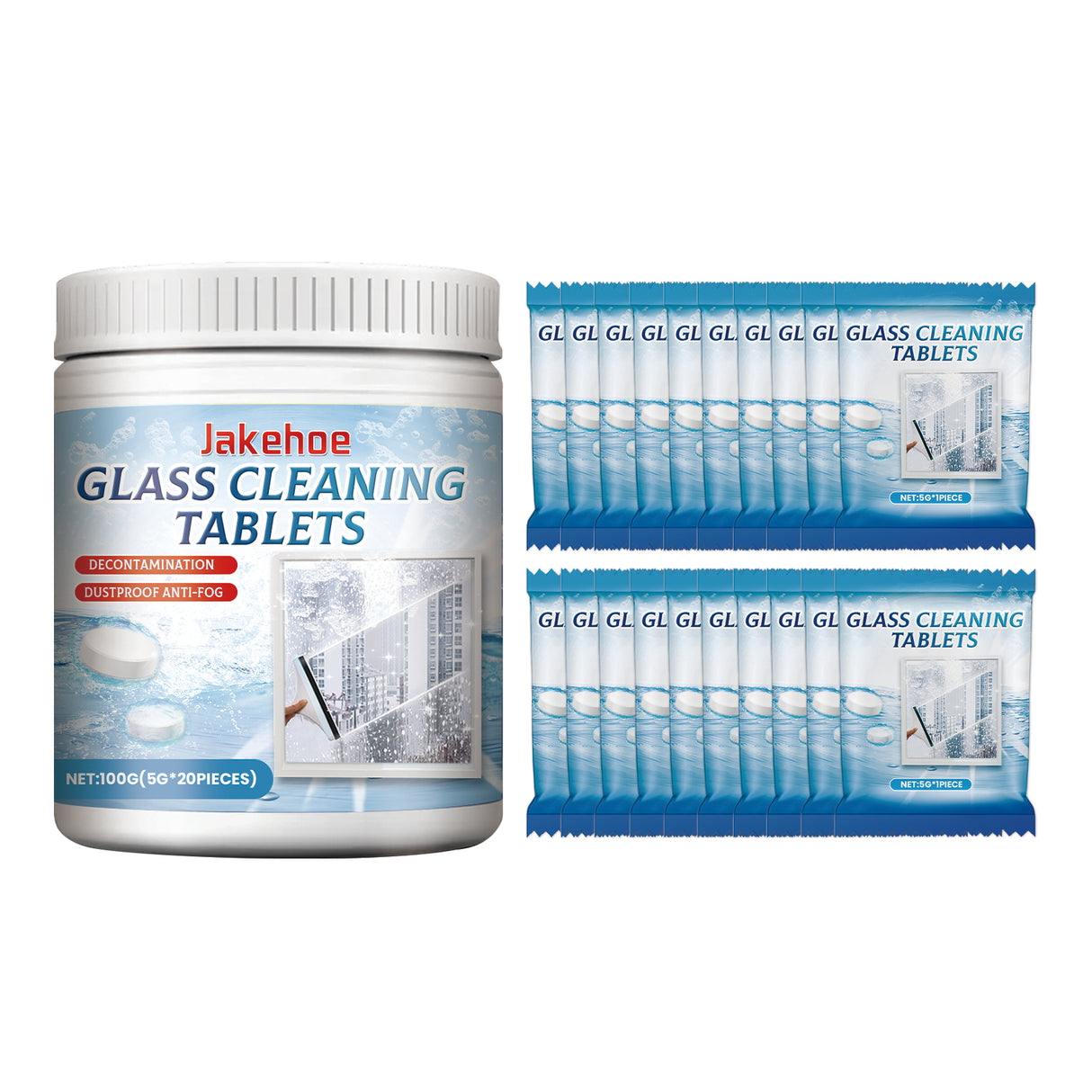 Glass Cleaning Tablets, Car Home Bathroom Polishing Mirror To Remove Scale Clear Sight Anti-Fog - V.I.P Digital Presence