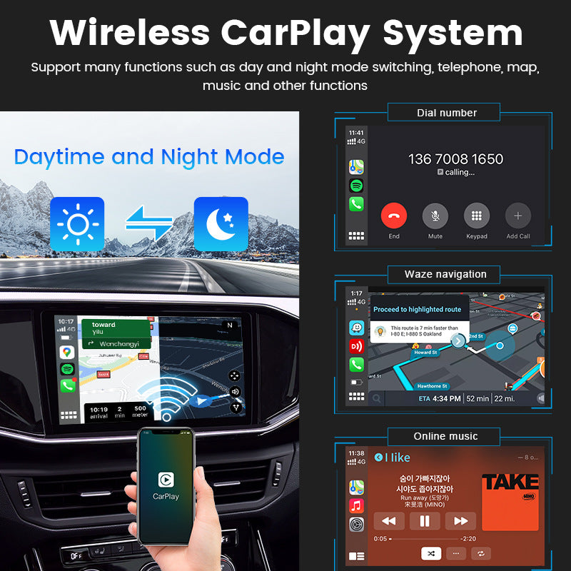 Carlinkit 4.0 Car Connect Original Car Wired to Wireless CarPlay Android Auto Box - V.I.P Digital Presence