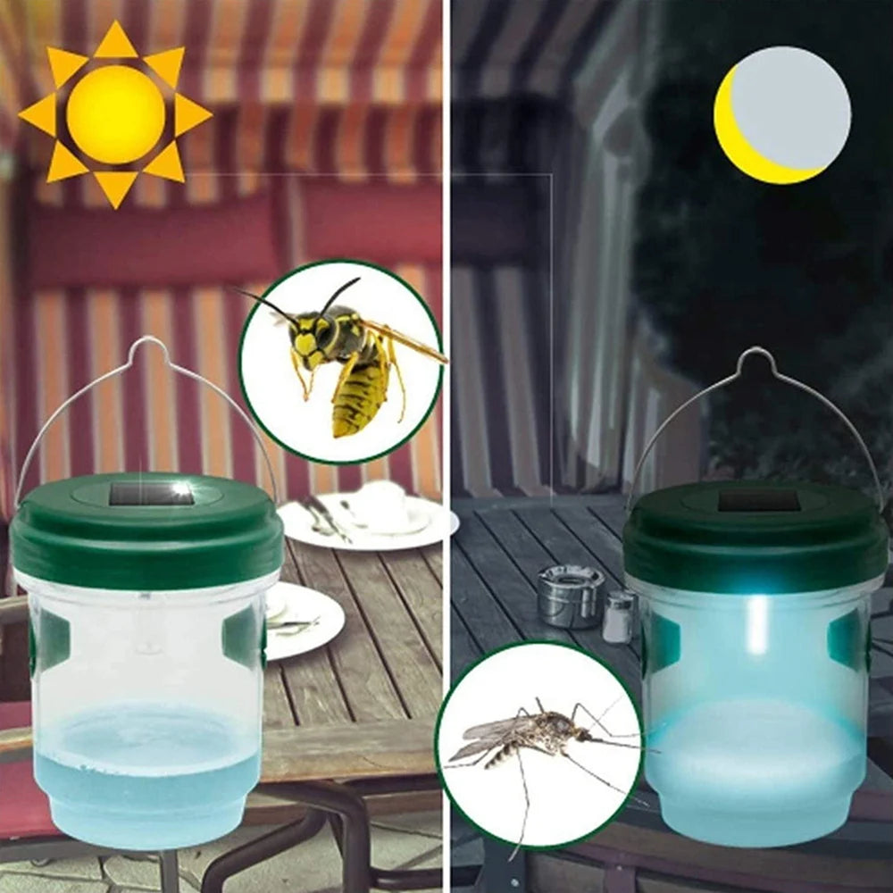 Solar Wasp Trap Waterproof Outdoor Hanging Trap Safe Non-Toxic Bee Hornet Traps Reusable Garden Fruit Fly Catcher - V.I.P Digital Presence