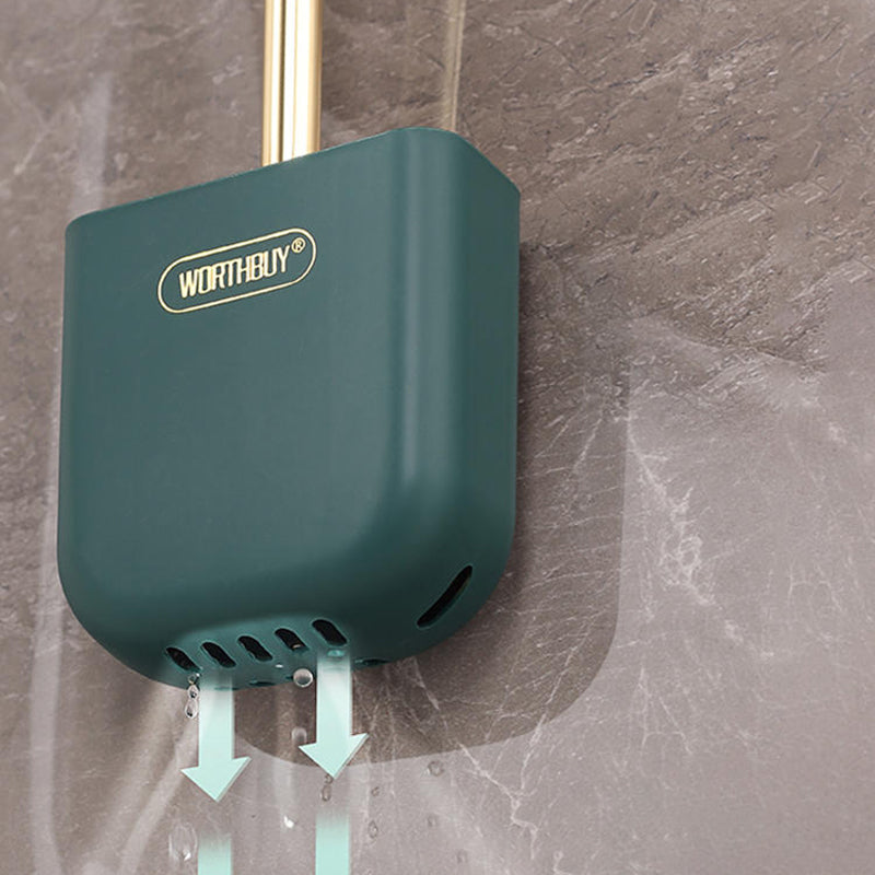 Luxury Toilet Brush Wall Mounted Holder Silicone Flat Head Cleaning Brush Corner Gap Cleaner - V.I.P Digital Presence
