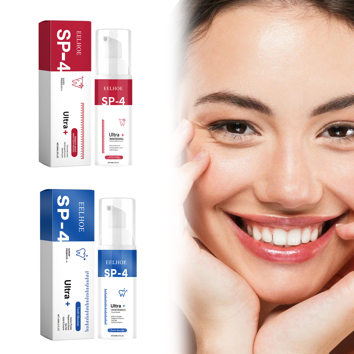 Probiotic Bright White Teeth Mousse, Deep Cleaning Stains And Tartar White Teeth Fresh Breath Gum Care - V.I.P Digital Presence