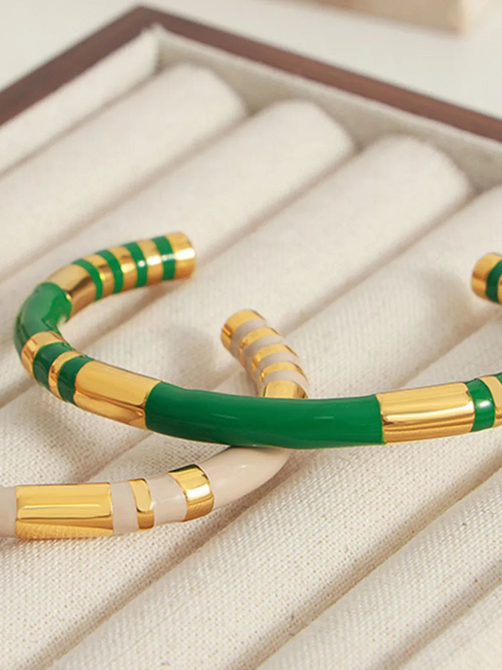 Enamel Titanium Steel Cuff Bracelet - V.I.P Digital Presence