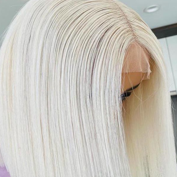 Women's Chemical Fiber Front Lace Wig Straight Hair Short Hair Headset Natural Hairline Wig - V.I.P Digital Presence