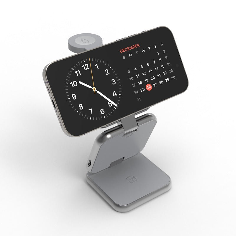 Foldable 3-in-1 wireless charger for mobile phones magnetic wireless fast charging suitable for Huawei Apple Watch charger - V.I.P Digital Presence