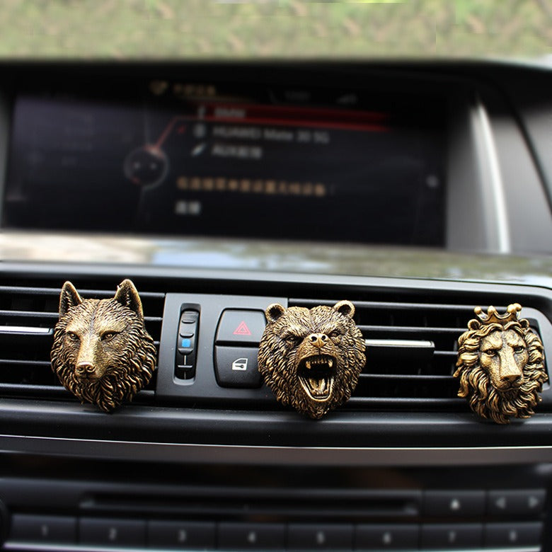 Resin Animal Head Set Car Fragrance Clip Decoration Creative Car Air Outlet Car Clip - V.I.P Digital Presence