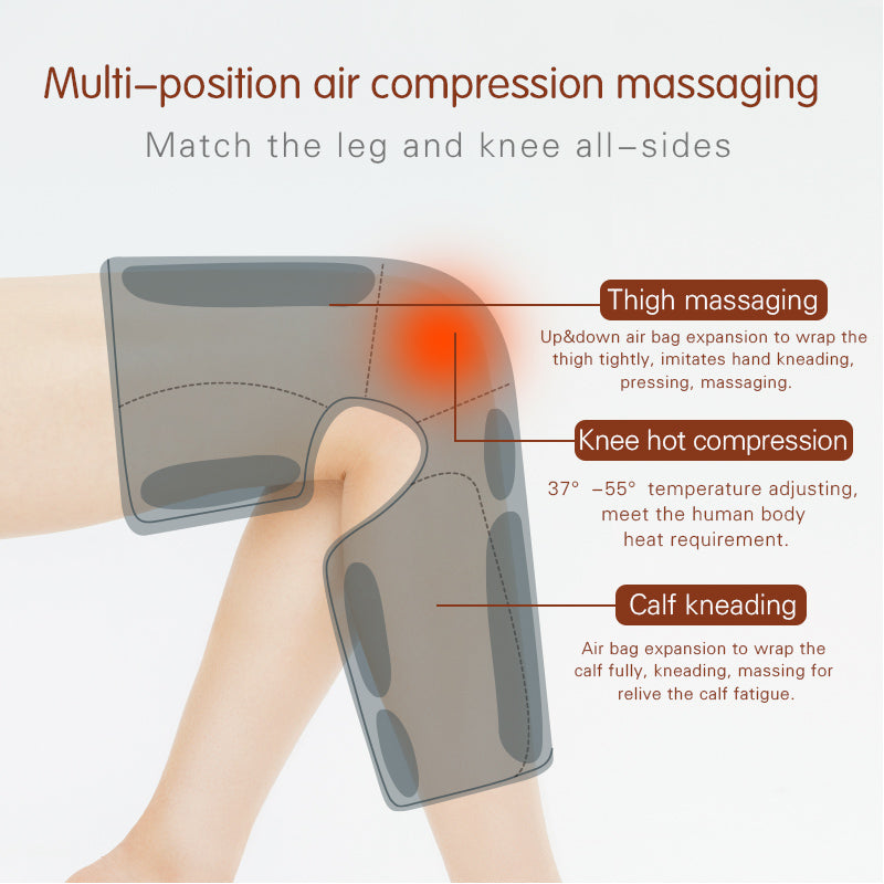Leg Massager Air Wave Leg Physiotherapy Instrument Knee Heating Calf Kneading Massager Air Physiotherapy Instrument - V.I.P Digital Presence