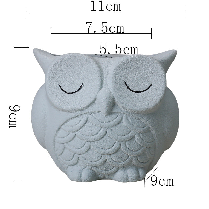 Flower pot ceramic indoor creative simple desktop small animal flower ornaments - V.I.P Digital Presence