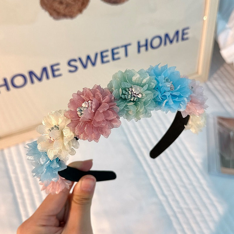 Fashionable fabric flower stamen flower hair hoop for women - V.I.P Digital Presence