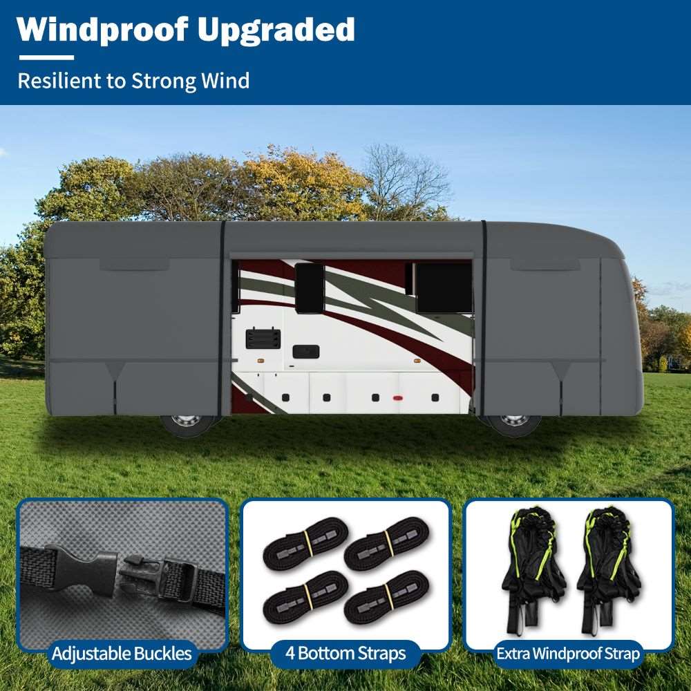 Umbrauto Class A RV Cover Upgraded Heavy Duty 7 Layers Top Windproof Breathable Class A Motorhome Camper Cover,Grey - V.I.P Digital Presence