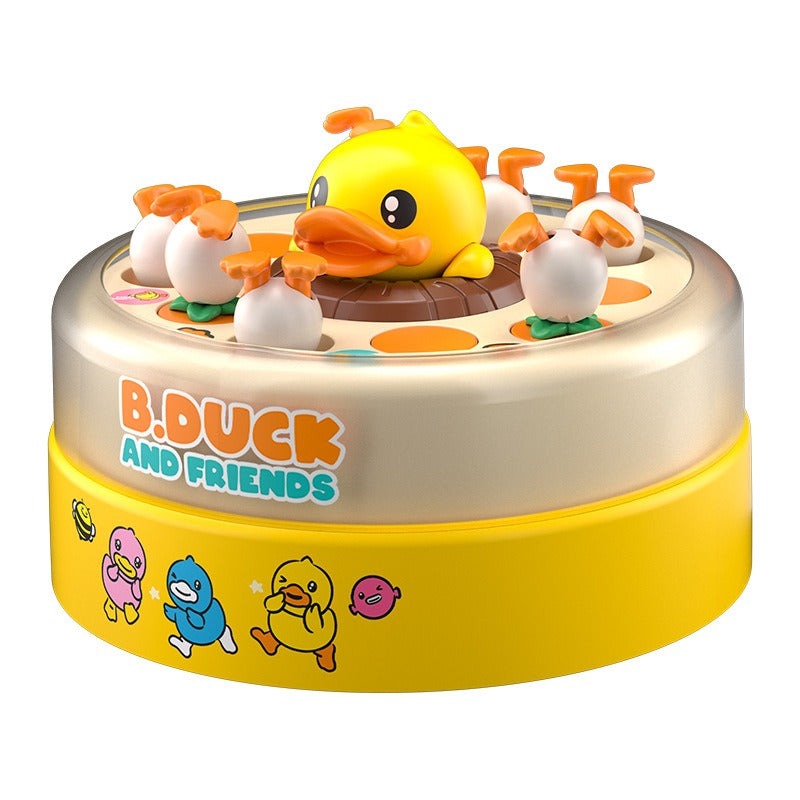B. Duck Little Yellow Duck Focus Training Parent Child Interaction Baby Puzzle Bounce Fishing Disk Toy Gift