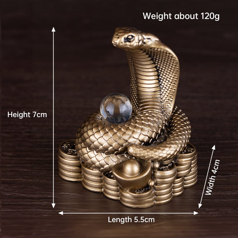 2025 Snake Year Resin Snake Decoration, Chinese Style Desktop Lucky Ornament - V.I.P Digital Presence
