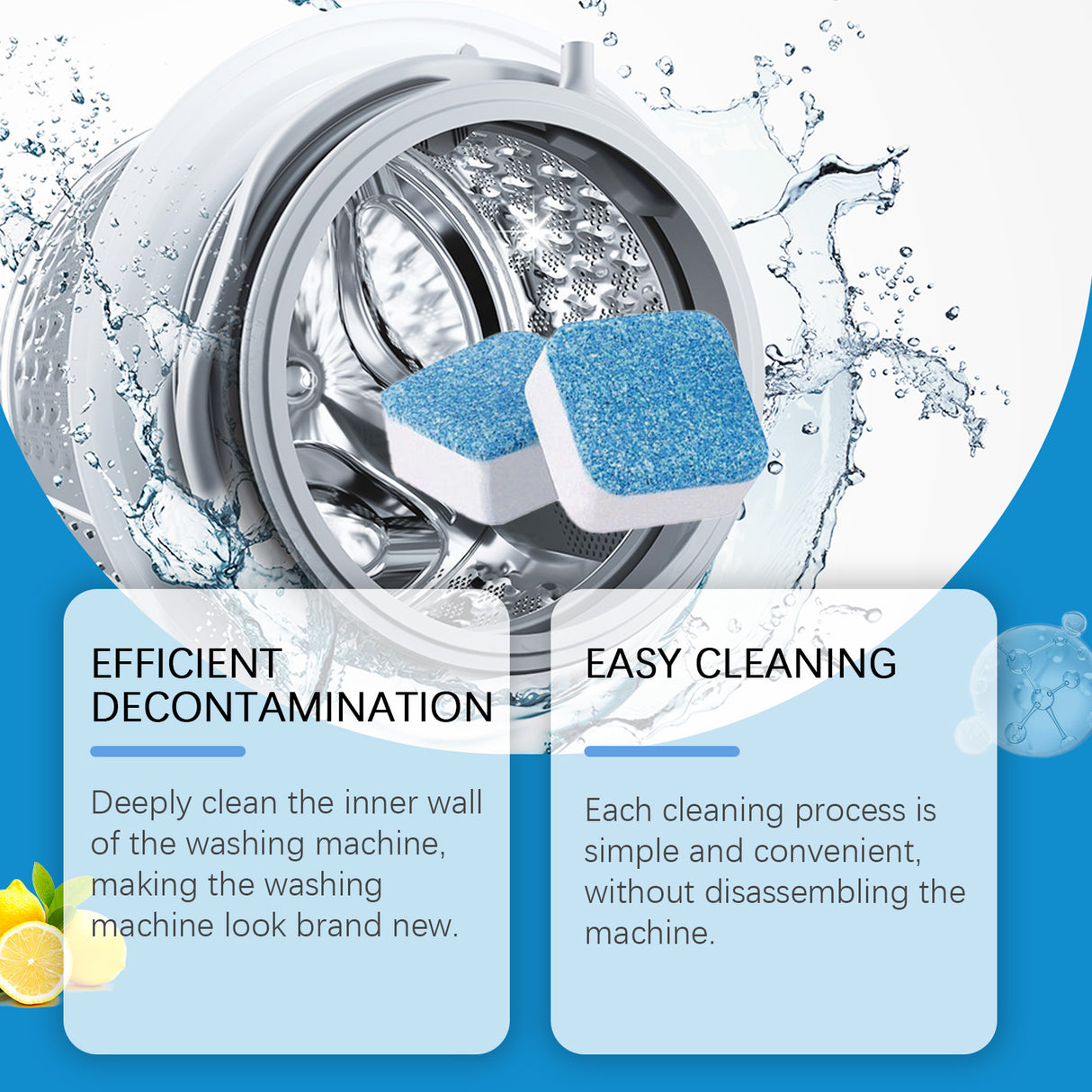 Washing Machine Cleaning Effervescent Sheet Cleaning Dirt Odor Retention Cylinder Cleaning Sheet - V.I.P Digital Presence