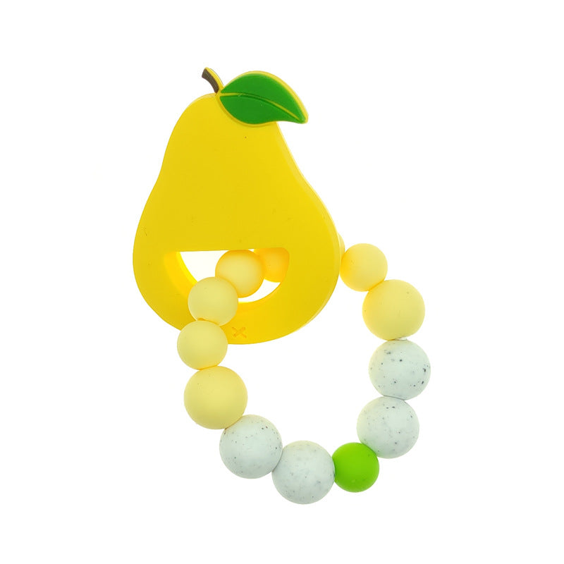 New baby cartoon fruit bracelet molar bracelet chewing teeth gum baby teething comfort toy
