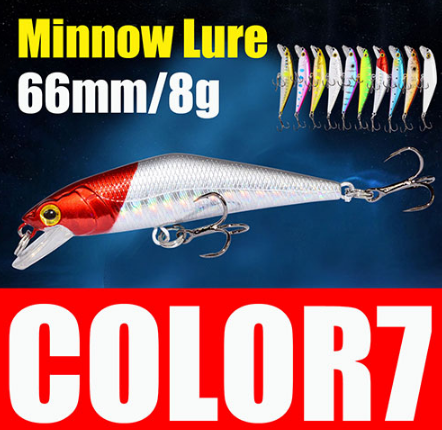 AFISHLURE Bass Wobblers Trout Fishing Lure 66mm/8g Minnow Hard Baits Iscas Artificial Pesca Leurre