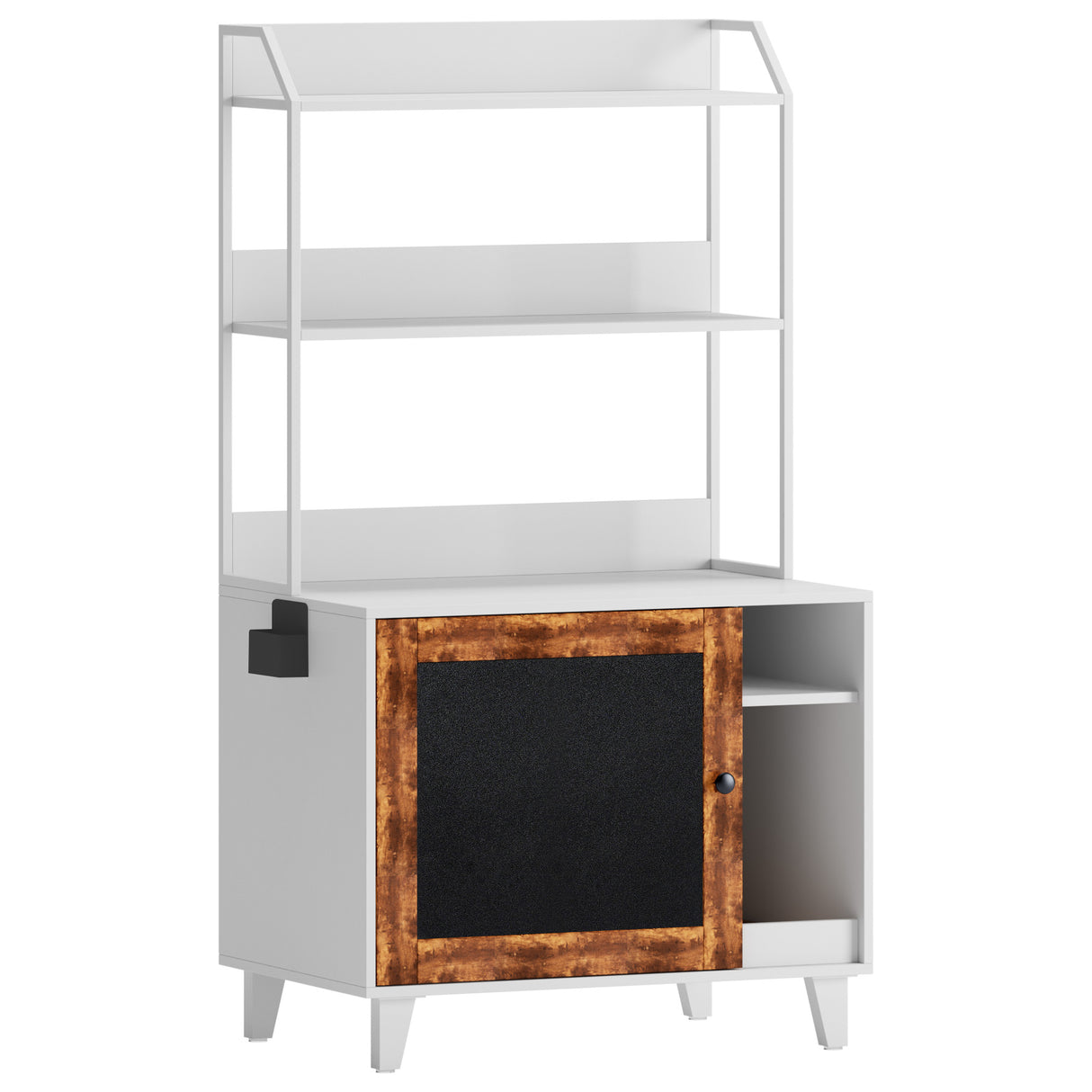 Graffiti with 2 storage racks and 1 door cat litter box shell, hidden cat litter box with rack shell furniture white - V.I.P Digital Presence