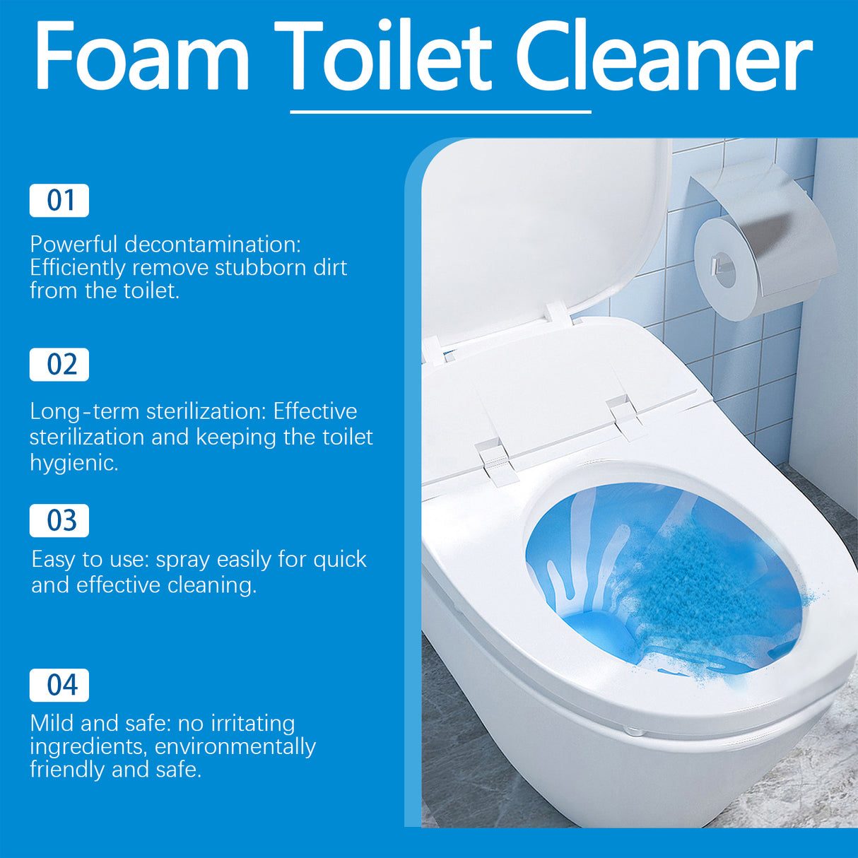 Foam Toilet Cleaner Toilet Cleaner Stains Urine Stains Descaling Odor Cleaning Toilet Cleaner - V.I.P Digital Presence