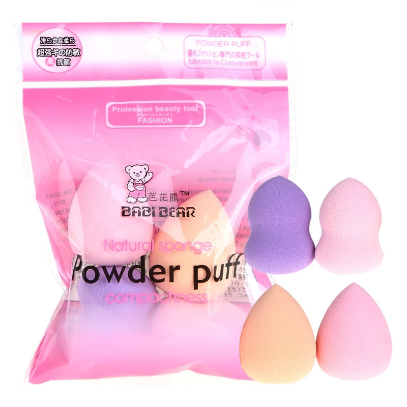 4Pcs/set Mini Beauty Soft Makeup Sponge Puff Face Nose Facial Foundation Base Liquid Powder Blending Drop Shape Cosmetic Tool - V.I.P Digital Presence