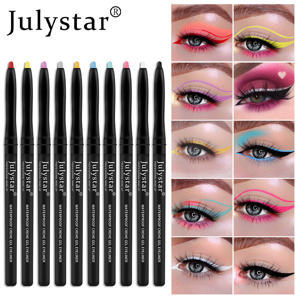 White Eyeliner Pencil Color Eyeliner Cream Not Easy To Smudge Waterproof Oil-Proof Slim Eyeliner Gel Pencil - V.I.P Digital Presence