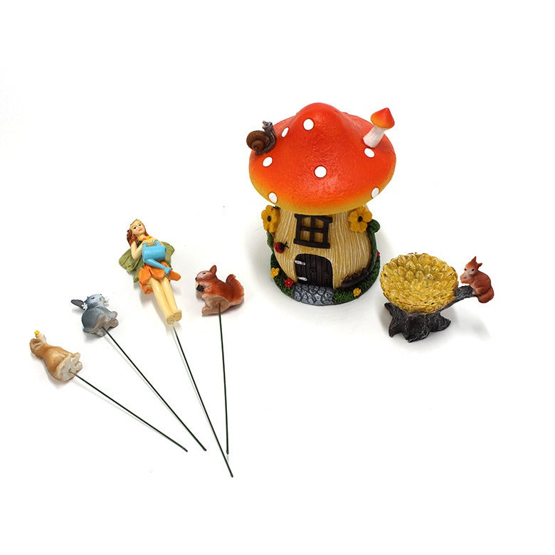 Resin Dwarf Flower Plantation Garden Fairy Potted Plant Insert - V.I.P Digital Presence