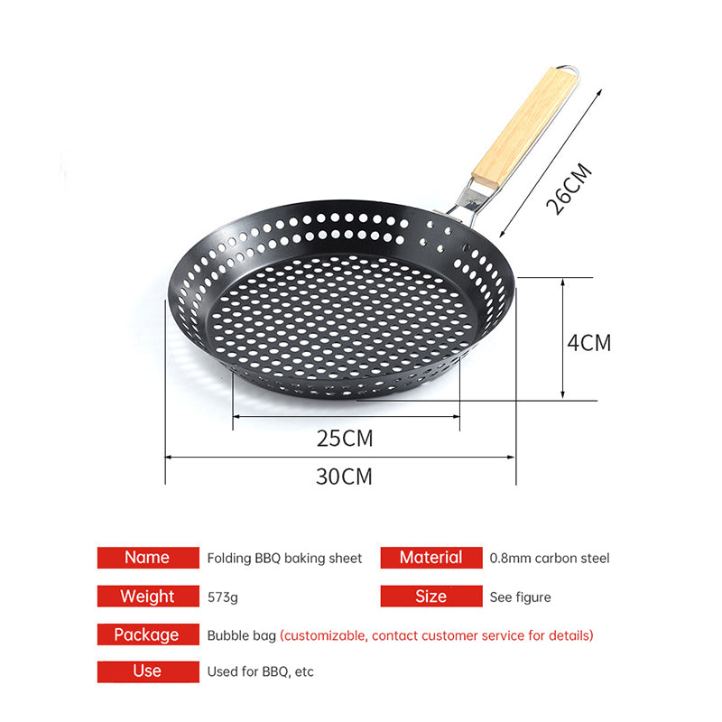 Camping Vegetables Pancake Folding BBQ Barbecue Plate Circular Non stick BBQ Barbecue Basket - V.I.P Digital Presence