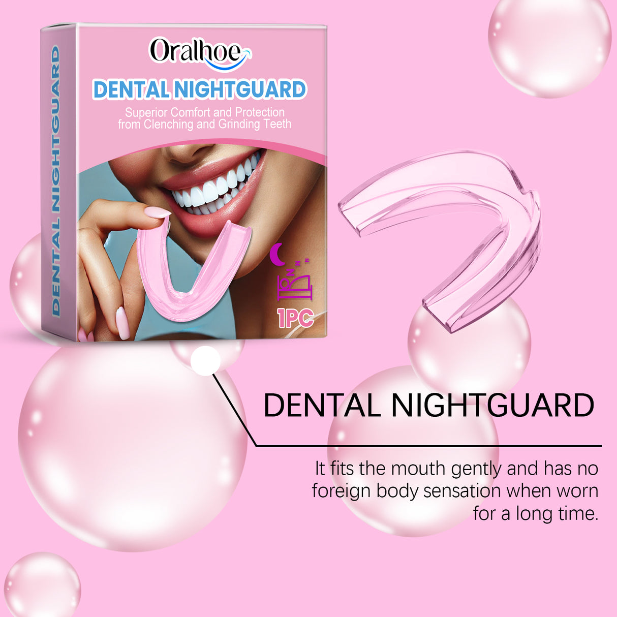 Pink Night Molar Mouth Guard Prevents Sleep Snoring Bite Molar Mouth Guard Protects Teeth - V.I.P Digital Presence