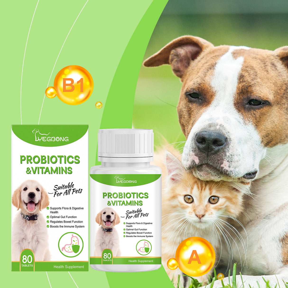 Pet Probiotic Tablets Improve Gut Health And Promote Nutritional Absorption Of Pet Care Supplements - V.I.P Digital Presence