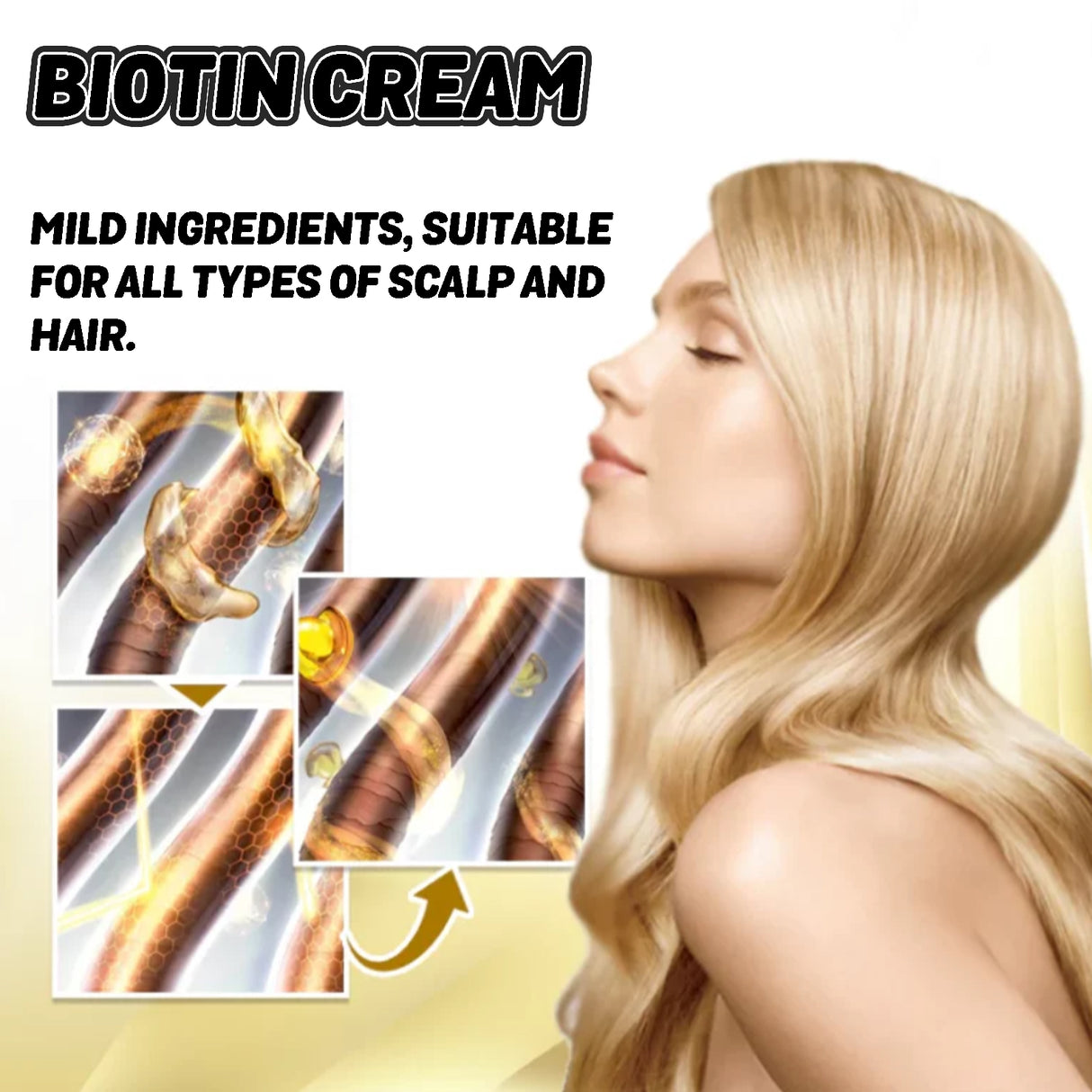 Biotin Cream, Scalp Massage Moisten Root Of Hair Care In The Off Strong Hair Thick Hair Cream - V.I.P Digital Presence