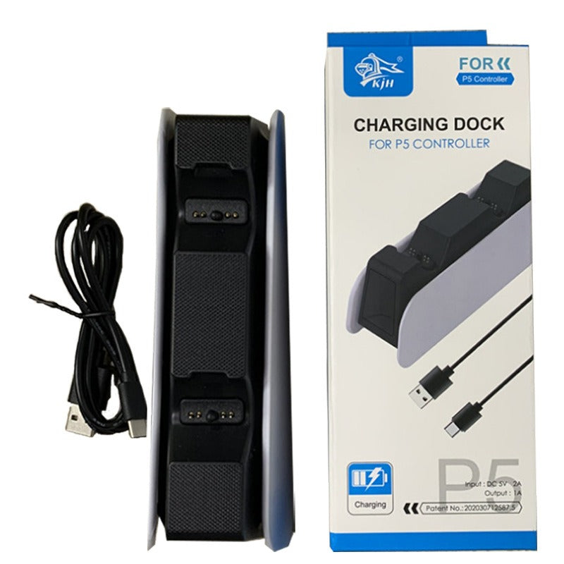 Suitable for PS5 wireless controller dual seat charging P5 controller charging dock with LED display PS5 headphone jack - V.I.P Digital Presence