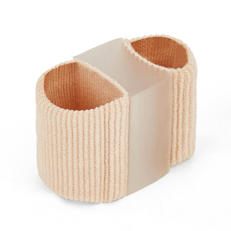 Gel fiber toe correction big toe valgus toe splitter double hole toe covering orthosis nylon - V.I.P Digital Presence