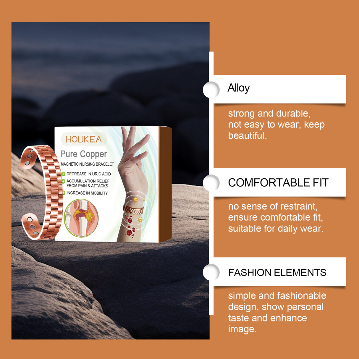 Men's Bracelet Men's Body Comfort Lightweight Gentle Care Personality Stylish Decoration Portable Bracelet - V.I.P Digital Presence