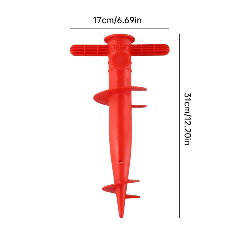 Plastic Adjustable Umbrella Base, Sun, Beach, Terrace, Sand, Ground Fixing Tools (Anchor Bracket, Spiral Tool, Tip Part), 1 Pc - V.I.P Digital Presence