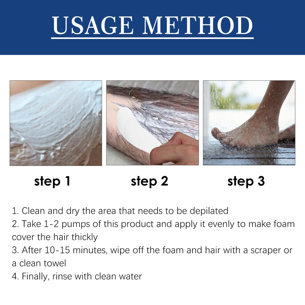 Men's Hair Removal Foam Spray Leg Underarm Chest Hair Gentle Cleansing Quick Hair Removal Spray