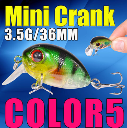 AFISHLURE 36mm 3.5g Crank Bait Hard Plastic Artificial Fishing Lure Fake carp Pesca Wobbler Leurre Peche Isca